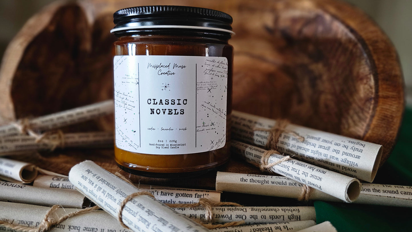 Classic Novels Soy Candle