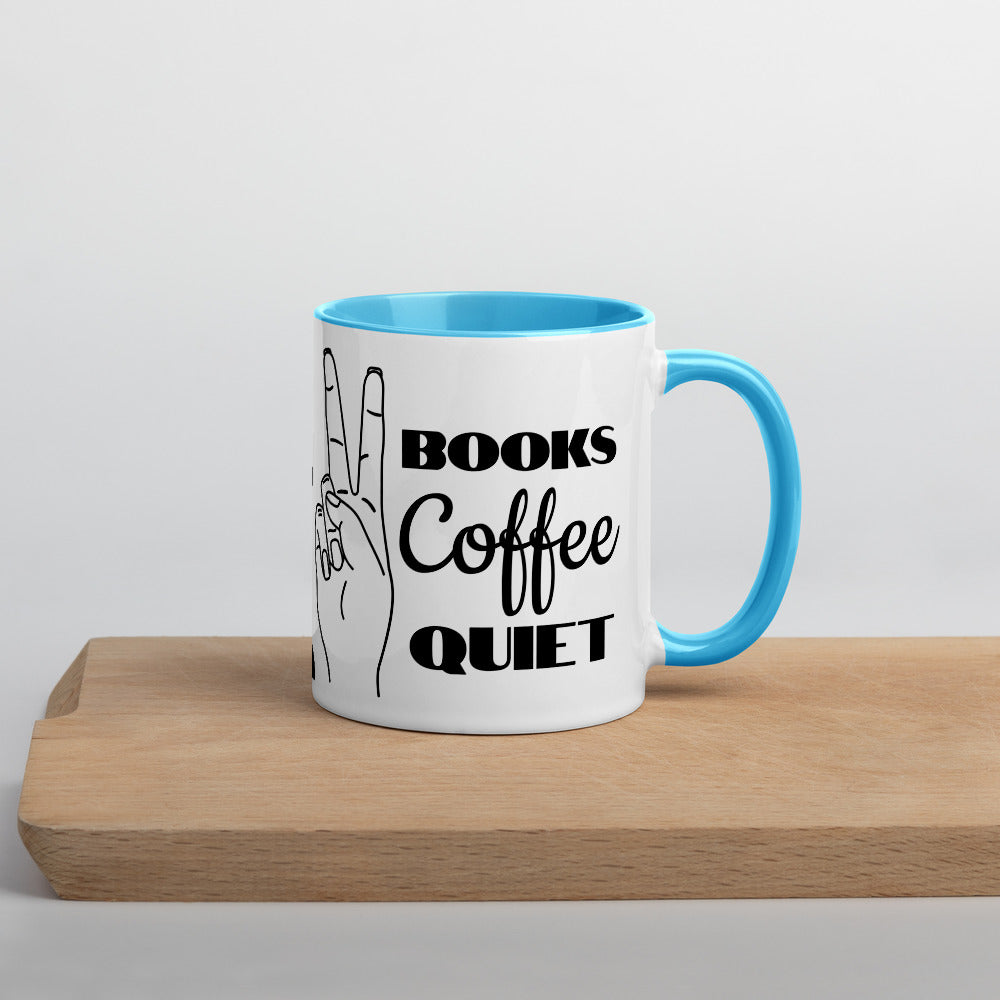 Books, Coffee, Quiet Ceramic Mug