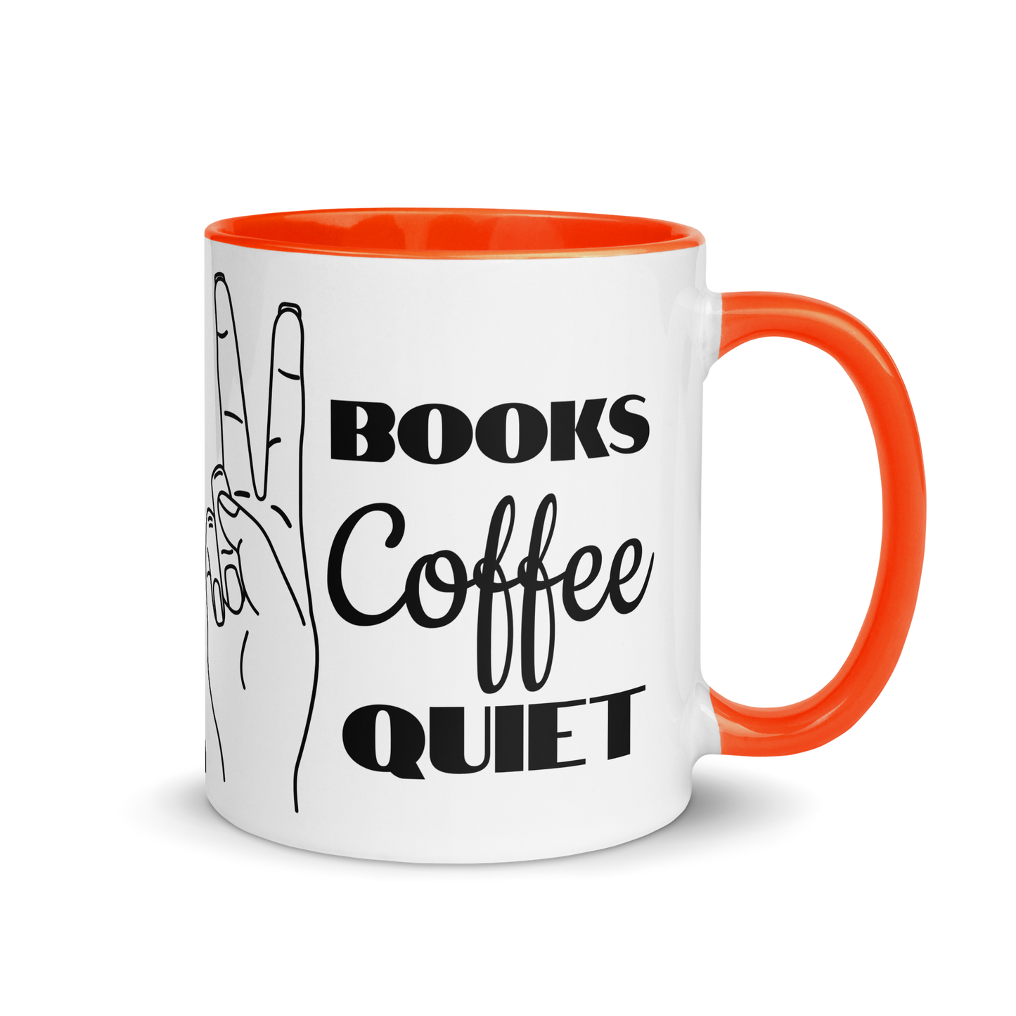 Books, Coffee, Quiet Ceramic Mug