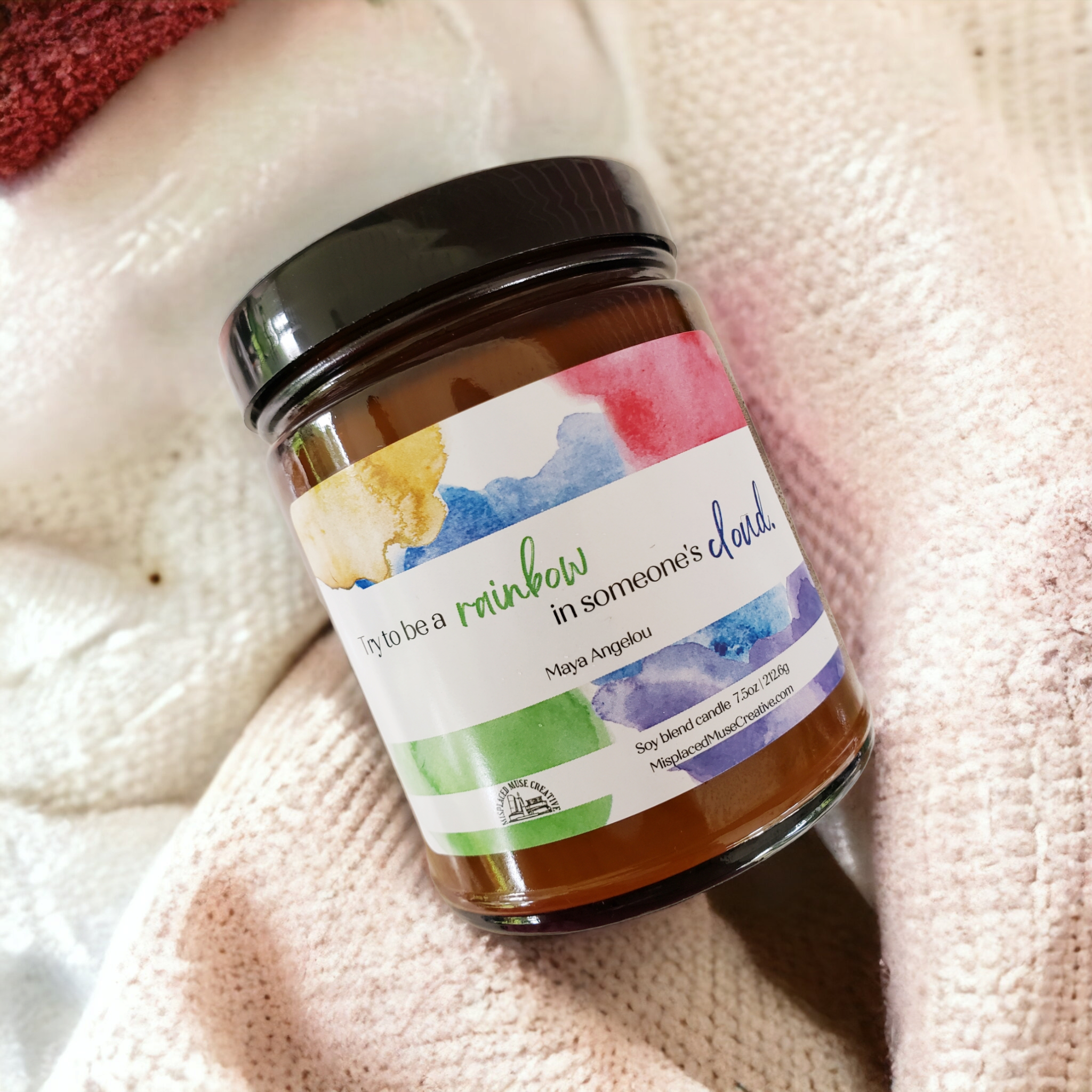 Maya Angelou Quote Candle