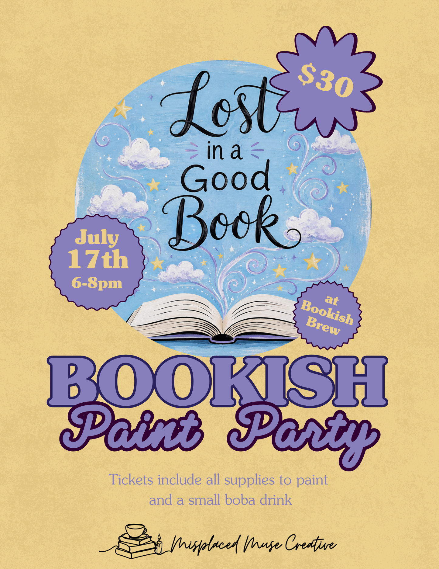 Bookish Paint Party at The Bookish Brew - 7/17/26