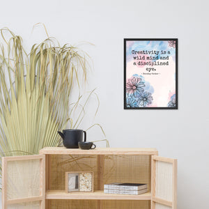 Creativity is a Wild Mind Framed Wall Art