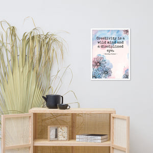 Creativity is a Wild Mind Framed Wall Art