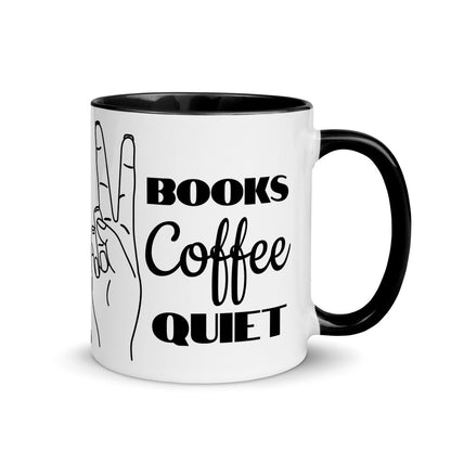 Books, Coffee, Quiet Ceramic Mug