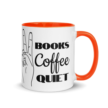 Books, Coffee, Quiet Ceramic Mug