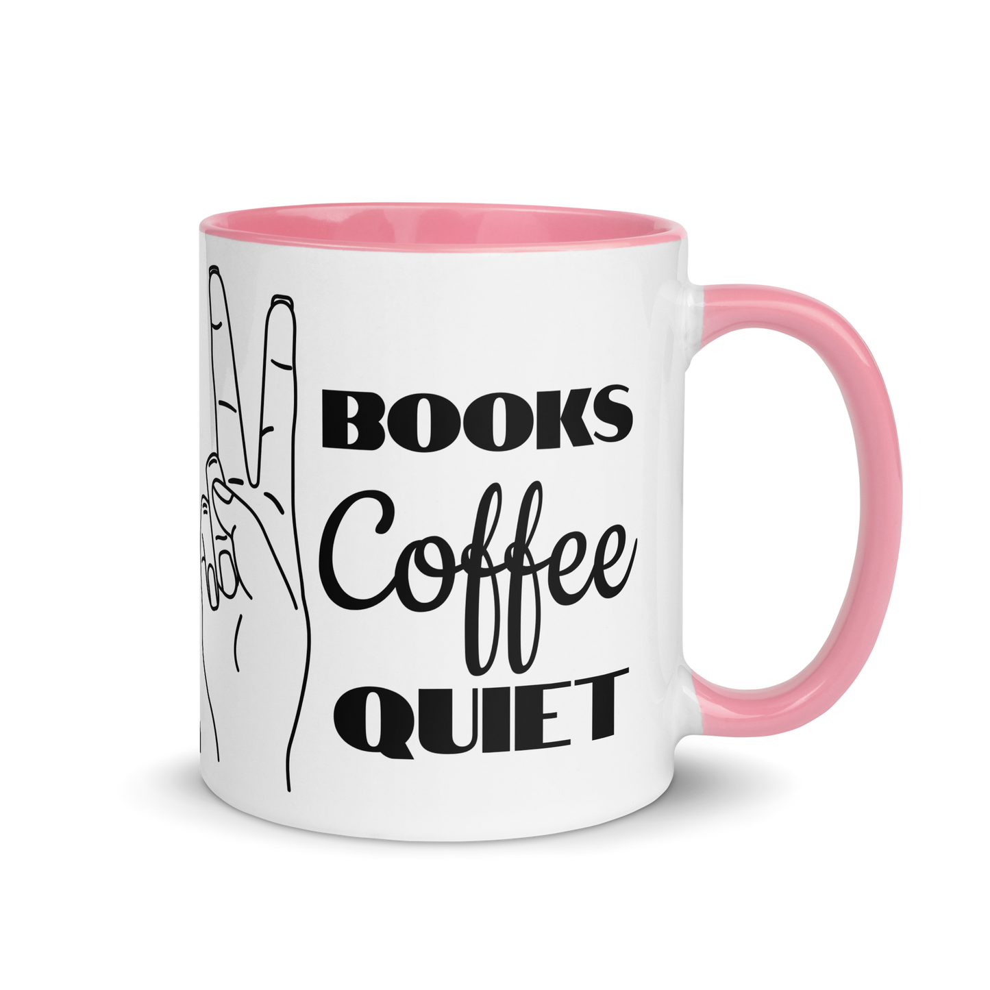 Books, Coffee, Quiet Ceramic Mug